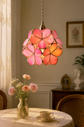 Vintage Cherry Blossom Glass Pendant Light