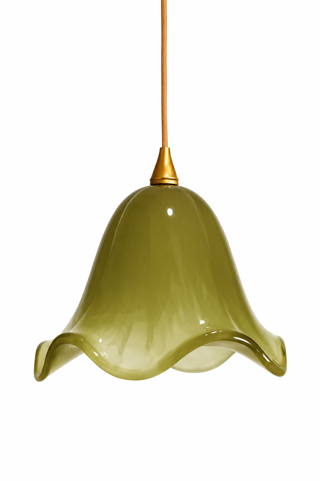 Vintage Lily Glass Pendant Light