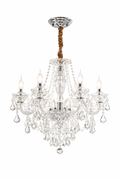 Modern European Luxury Crystal Chandelier - Elegant Glass Pendant Light for Living & Dining Rooms