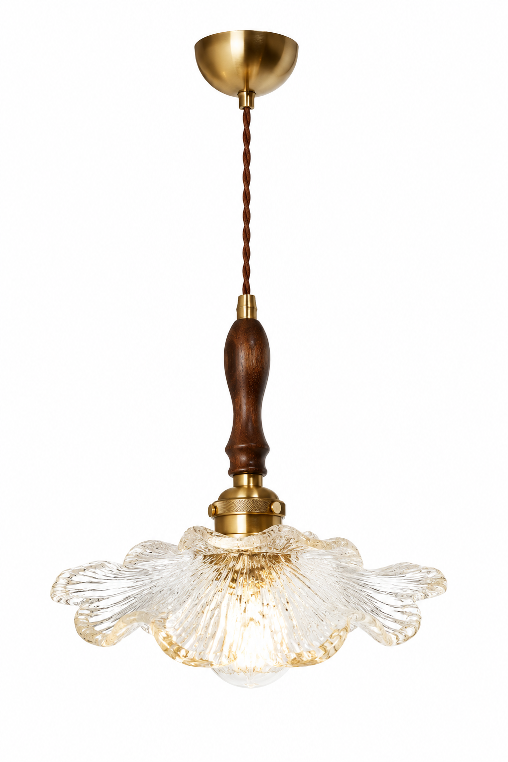 Vintage Petal Glass Pendant Light