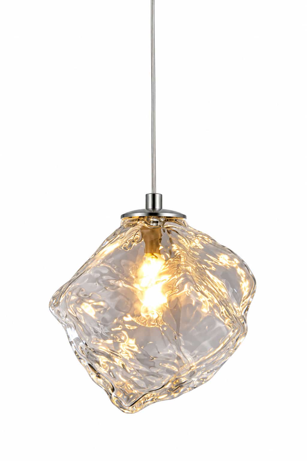 Modern Irregular Melted Glass Pendant Light