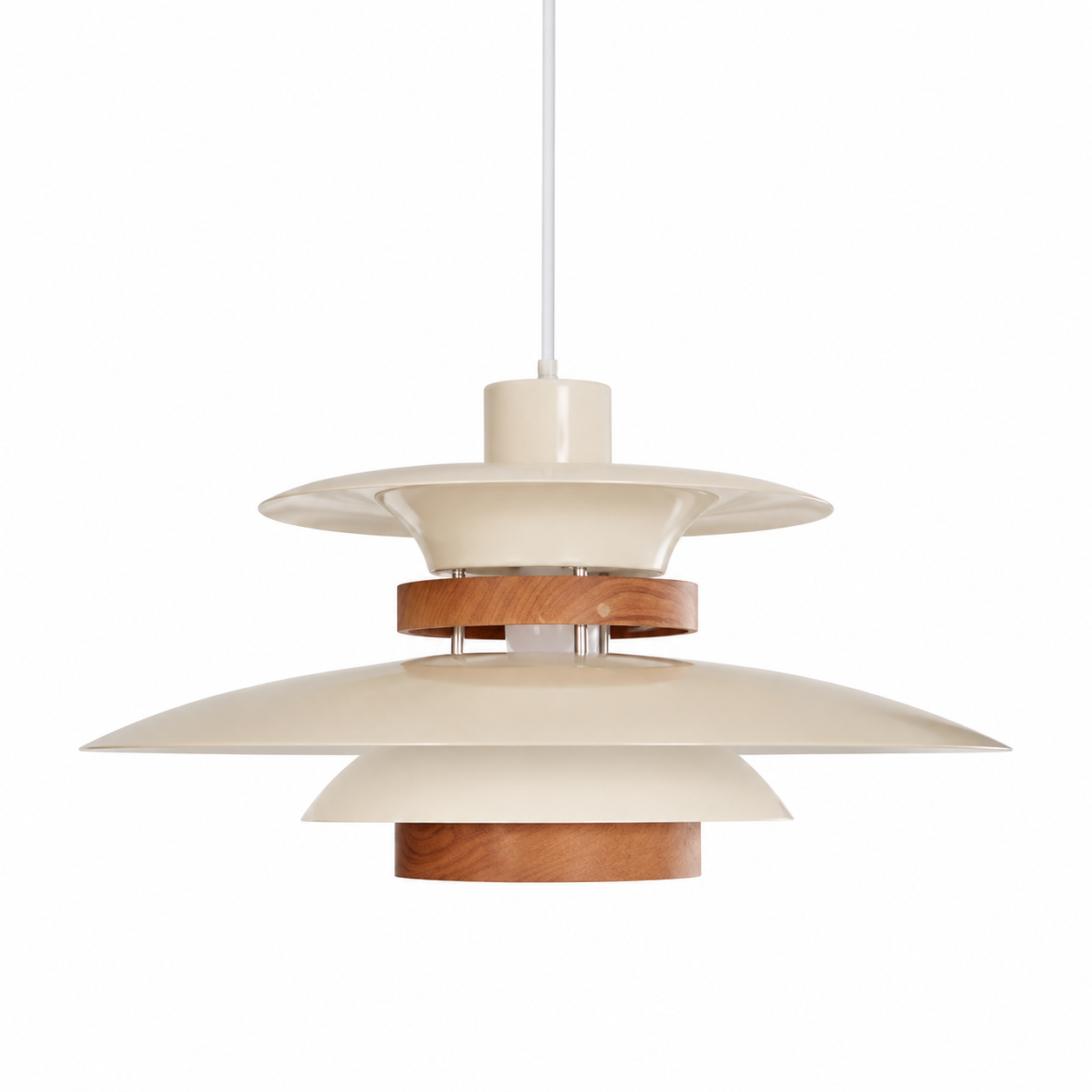 Nordic Layered Wood Trim Pendant Light